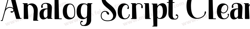 Analog Script Clean PERSONAL Person字体转换